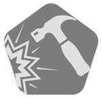 badge representing AR Rifle durable metal